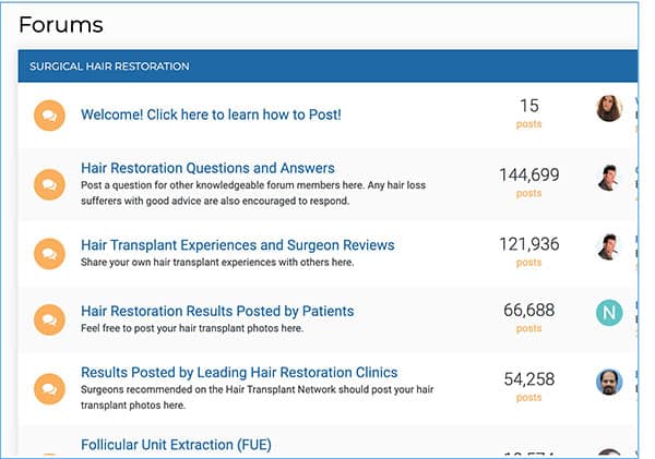 Hair Restoration Social Network